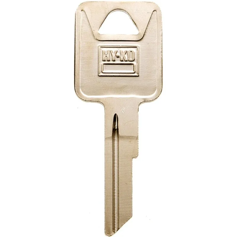 Hy-Ko 11010RA7 Automotive Key Blank, Brass, Nickel, For: AMC Vehicle Locks, RA7 Key Number (Pack of 10)