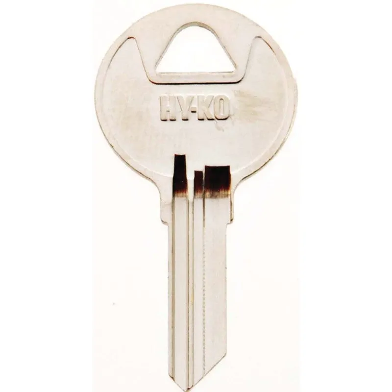Hy-Ko 11010RO4 Key Blank, Brass, Nickel, For: National Cabinet Locks, RO4 Key Number (Pack of 10)