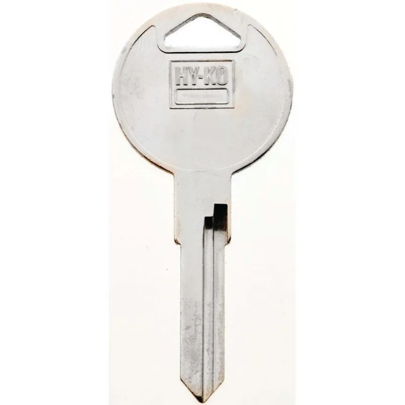 Hy-Ko 11010V37 Automotive Key Blank, Brass, Nickel, For: Volkswagen Vehicle Locks, V37 Key Number (Pack of 10)