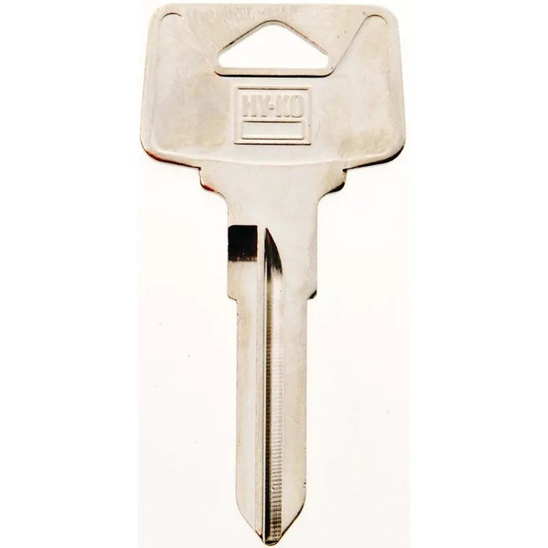 Hy-Ko 11010VL6 Automotive Key Blank, Brass, Nickel, For: Volvo Vehicle Locks, VL6 Key Number (Pack of 10)