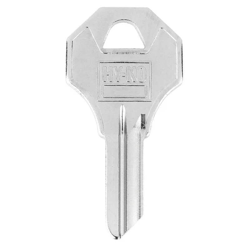 Hy-Ko 11010Y10 Key Blank, Brass, Nickel-Plated, For: Yale Y10 Locks (Pack of 10)