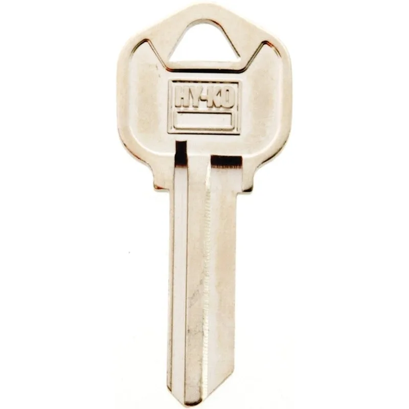 Hy-Ko 11050KW1 Key Blank, Brass, Nickel, For: Kwikset Cabinet, House Locks and Padlocks, KW1 Key Number (Pack of 50)