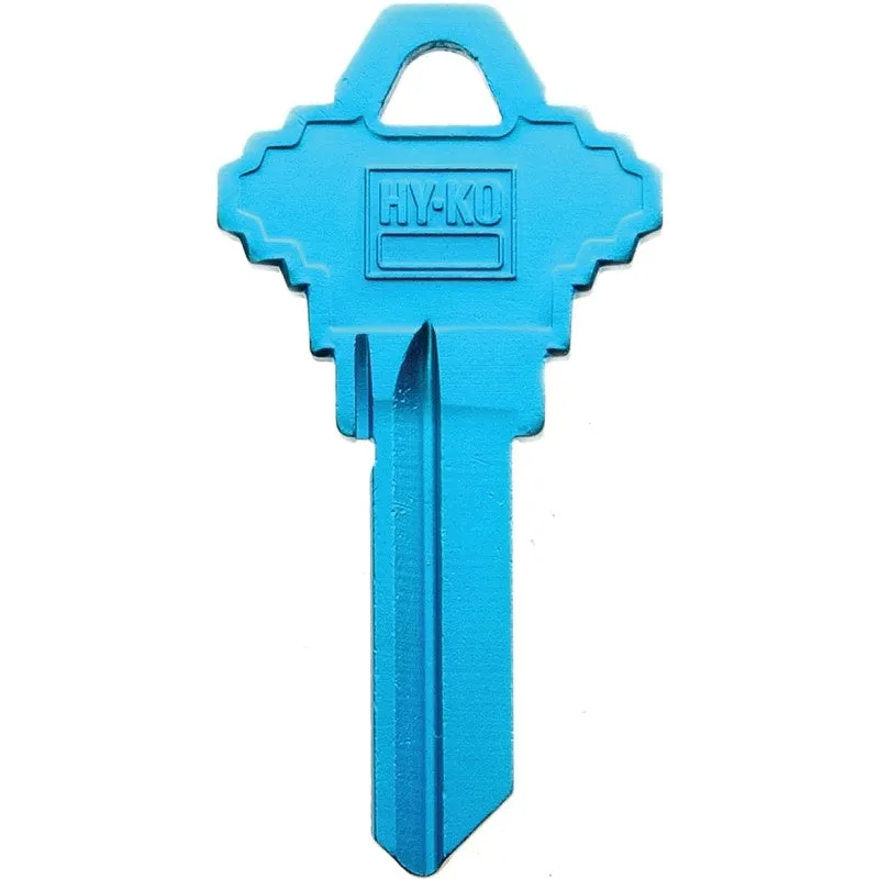 Hy-Ko 14010SC1 Key Blank, Aluminum, Painted, For: Schlage Vehicle Locks (Pack of 10)