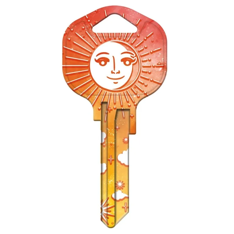 Hy-Ko 15005KW1-CEL Key Blank, Solid Brass, Painted, For: Kwikset KW1, Titan KW10 Keyways (Pack of 5)