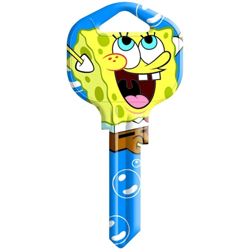 Hy-Ko 15005KW1-SB2 Key Blank, Spongebob, For: Kwikset KW1, Titan KW10 Keyways, KW1-SB2 Key Number (Pack of 5)