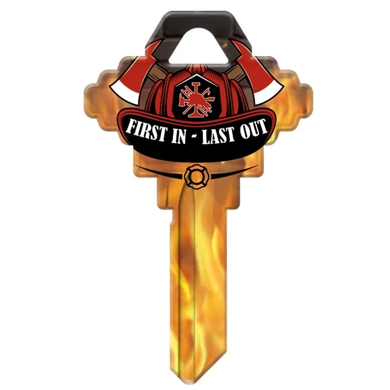 Hy-Ko 15005SC1-FRMN Key Blank, Fireman Symbol, Brass, For: Schlage SC1 Keyways, SC1 Key Number (Pack of 5)