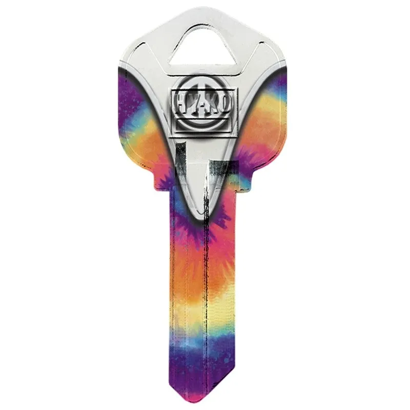 Hy-Ko 16005KW1-32 Key Blank, Peace Signs, Brass, Nickel-Plated, For: Kwikset KW1 Keyways, KW1 Key Number (Pack of 5)