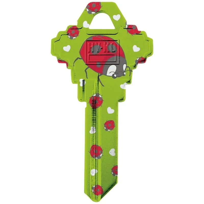 Hy-Ko 16005SC1-20 Key Blank, Ladybug, Brass, For: Schlage SC1 Keyways, SC1 Key Number, 50/PK (Pack of 5)