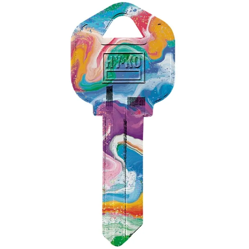 Hy-Ko 16010KW1-21 Key Blank, Swirls, Brass, Nickel, For: Kwikset KW1 Keyways, KW1-21 Key Number (Pack of 10)
