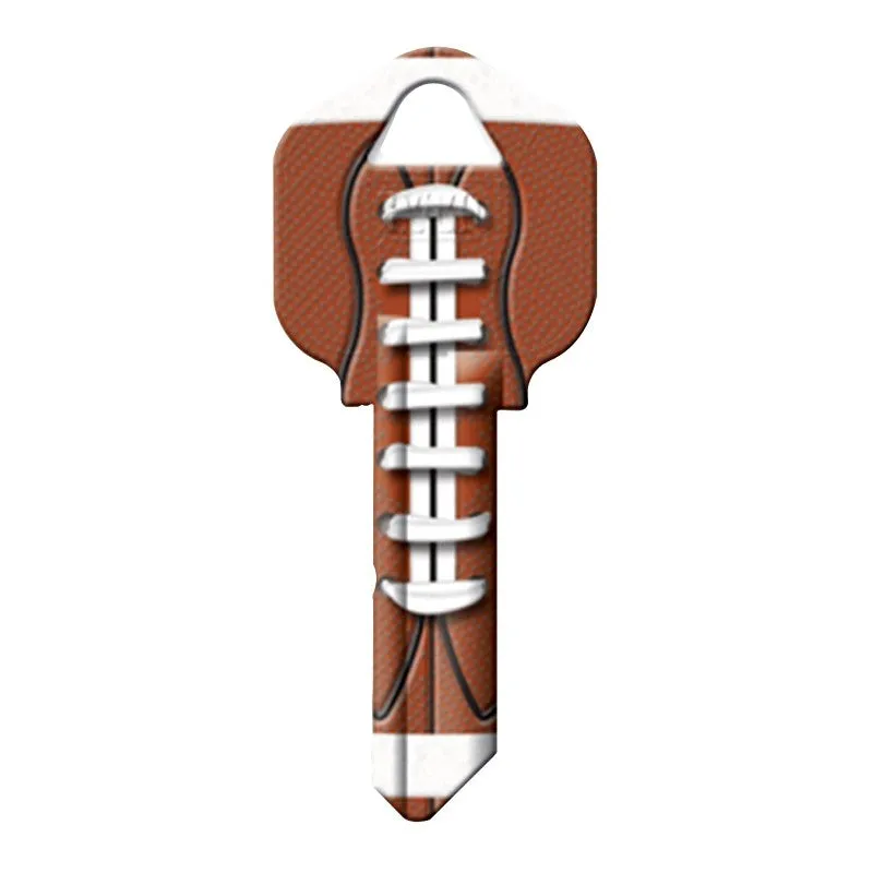 Hy-Ko 16010KW1-25 Key Blank, Football, Brass, Nickel-Plated, For: Kwikset KW1 Keyways, KW1 Key Number (Pack of 10)
