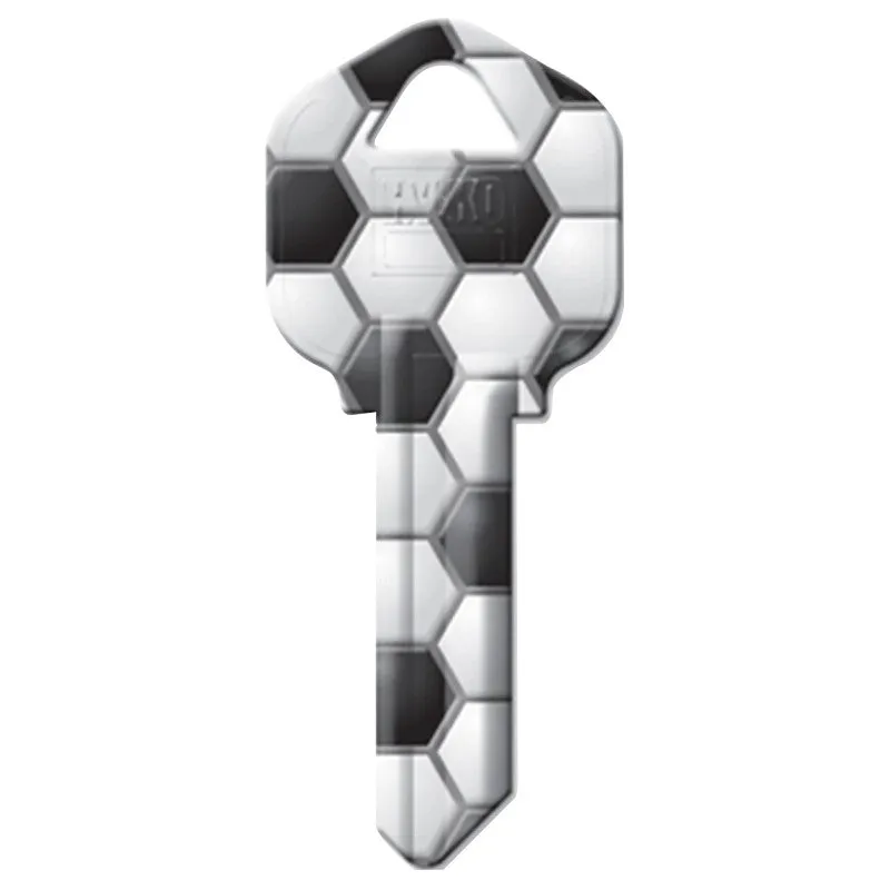 Hy-Ko 16010KW1-28 Key Blank, Soccer, Brass, Nickel-Plated, For: Kwikset KW1 Keyways, KW1 Key Number (Pack of 10)