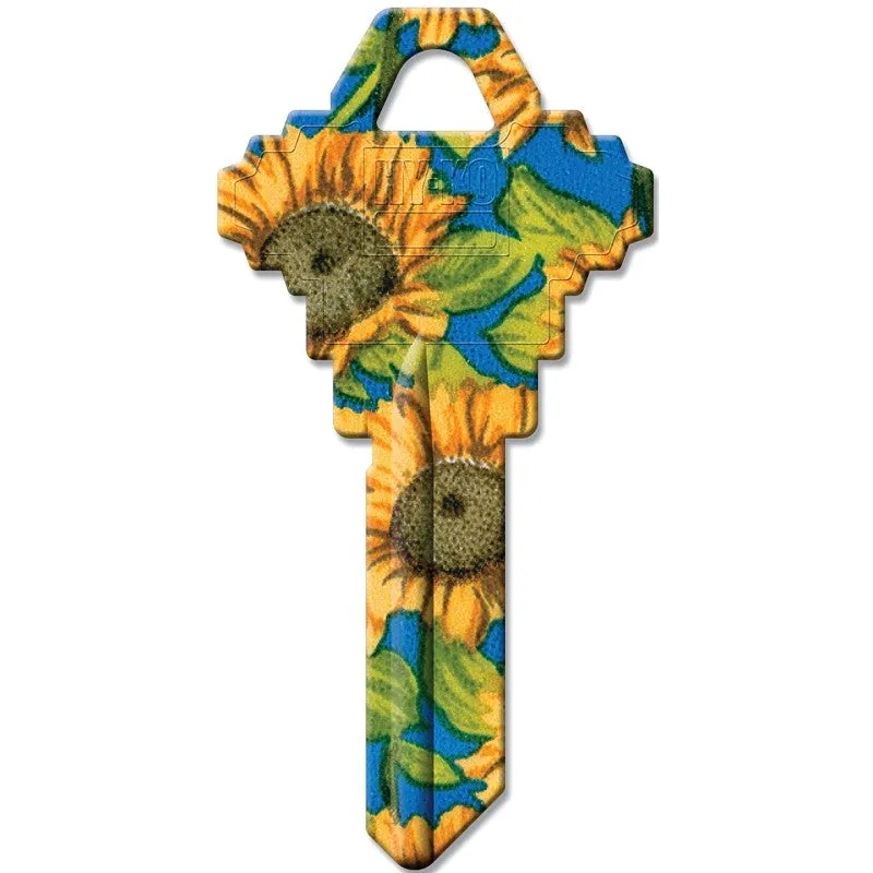 Hy-Ko 16010SC1-04 Key Blank, Sunflower, Solid Brass, Painted (Pack of 10)