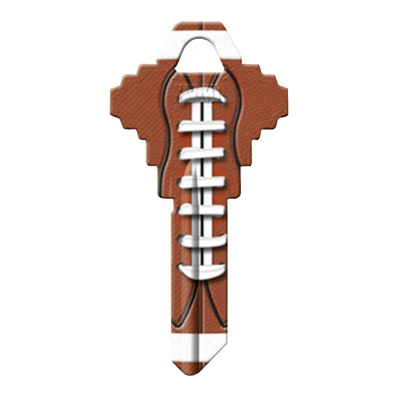 Hy-Ko 16010SC1-25 Key Blank, Football, Brass, For: Schlage SC1 Keyways, SC1 Key Number (Pack of 10)