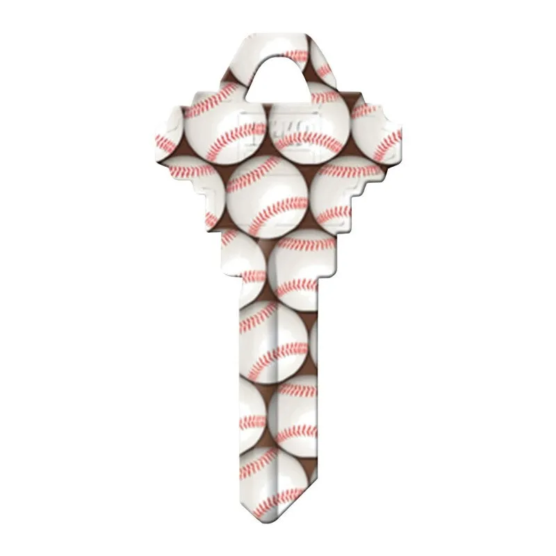 Hy-Ko 16010SC1-26 Key Blank, Baseball, Brass, For: Schlage SC1 Keyways, SC1 Key Number (Pack of 10)