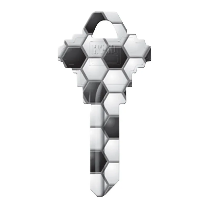 Hy-Ko 16010SC1-28 Key Blank, Soccer, Brass, For: Schlage SC1 Keyways, SC1 Key Number (Pack of 10)