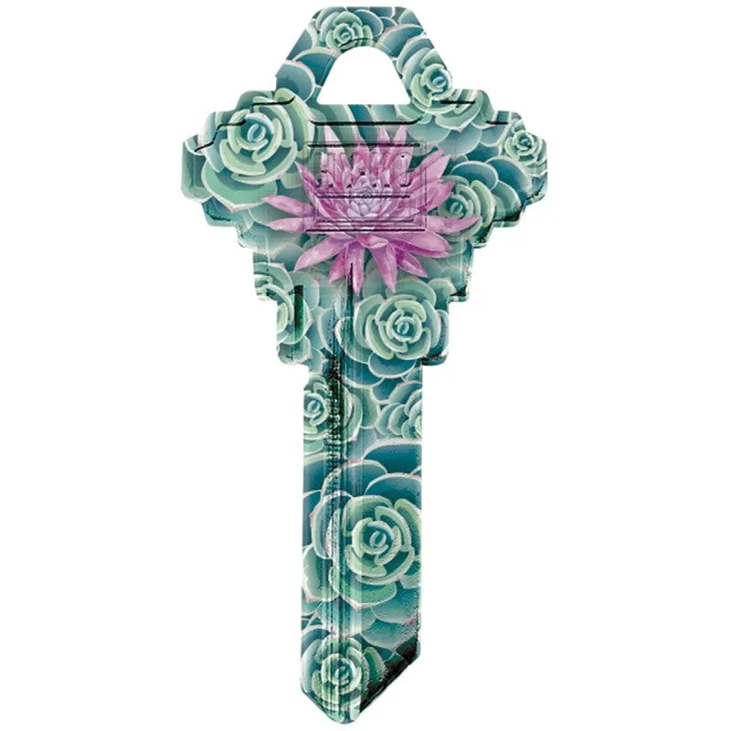 Hy-Ko 16010SC1-40 Key Blank, Green Leaves, Brass, For: Schlage SC1 Keyways, SC1 Key Number (Pack of 10)
