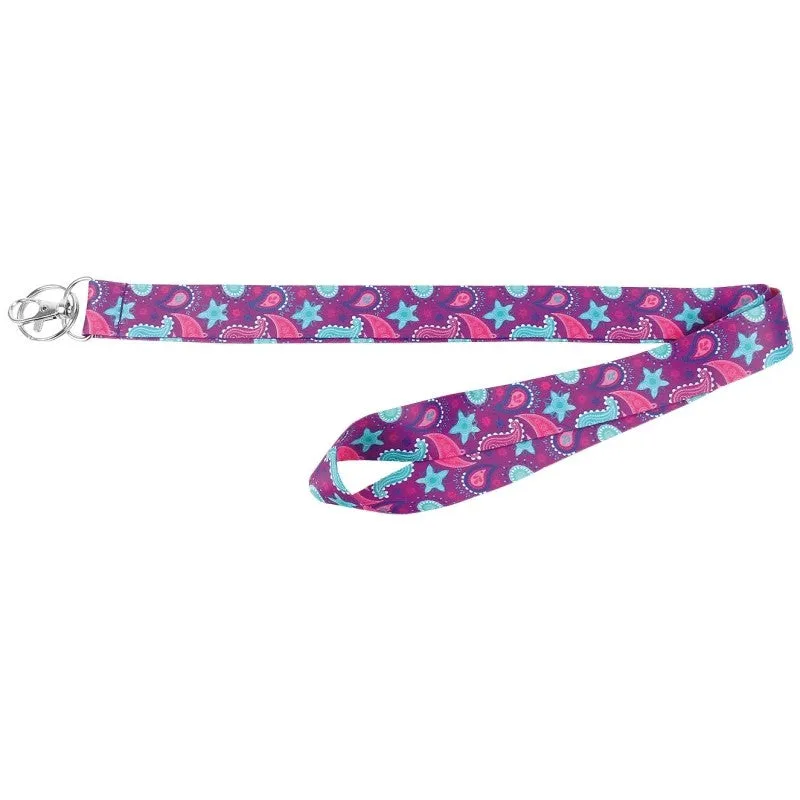 Hy-Ko 2GO Series LAN-118 Lanyard, 1 in W, Nylon, Purple, Clip End (Pack of 5)