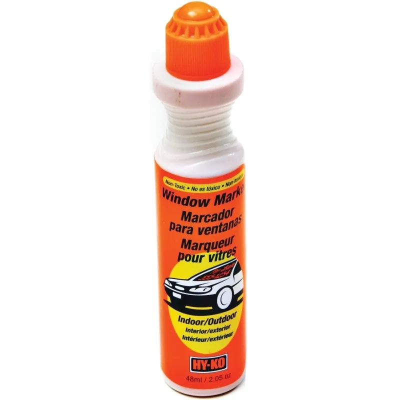 Hy-Ko 40615 Window Marker, Non-Toxic, Rain-Resistant, Orange (Pack of 3)