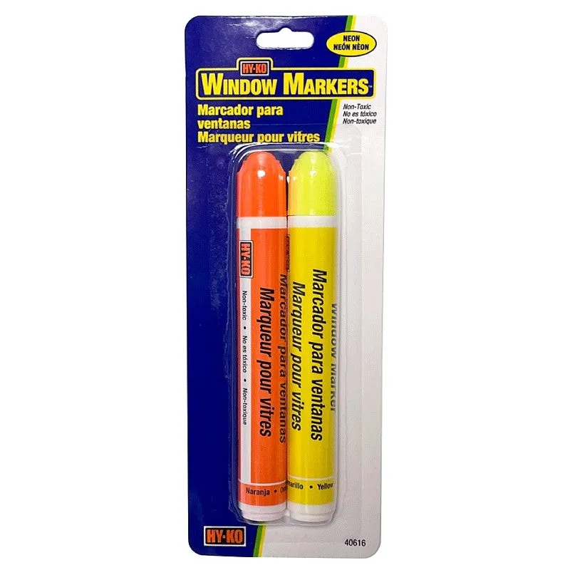 Hy-Ko 40616 Window Marker, Yellow/Orange Reflector (Pack of 3)