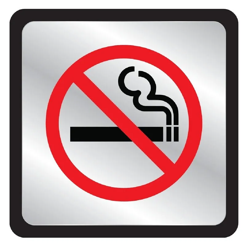 Hy-Ko 495 No Smoking Symbol Plaque, 4 in H x 4 in W Dimensions (Pack of 5)