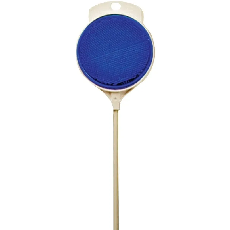 Hy-Ko DM300B48 Driveway Marker, Rod Mounting, Blue Reflector, Fiberglass Post
