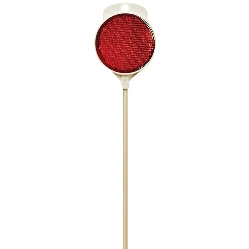 Hy-Ko DM300R36 Driveway Marker, Rod Mounting, Red Reflector, Fiberglass Post