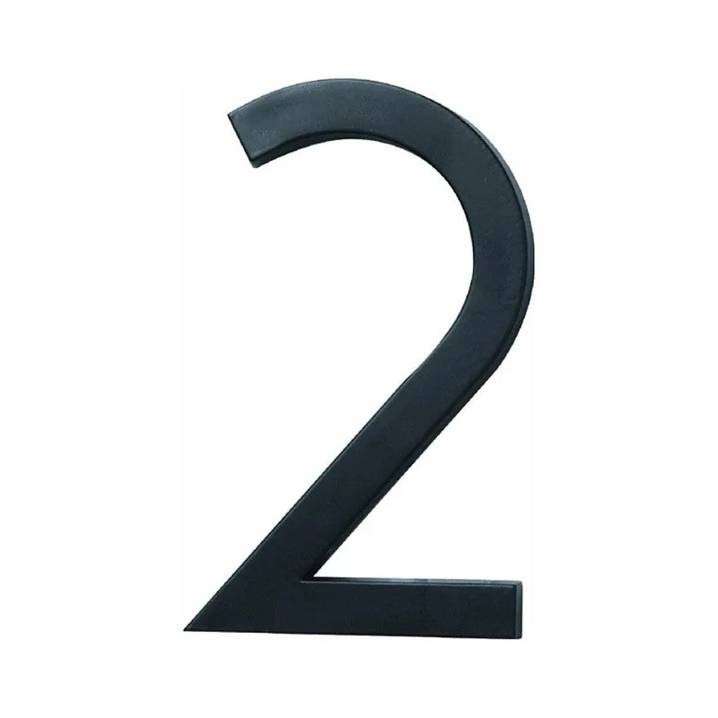 Hy-Ko FM-6 Architectural Series FM-6/2 House Number, Character: 2, 6 in H Character, Black Character (Pack of 3)