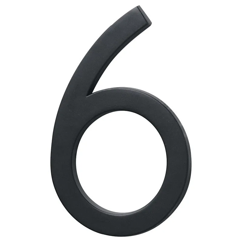 Hy-Ko FM-6 Architectural Series FM-6/6 House Number, Character: 6, 6 in H Character, Black Character (Pack of 3)