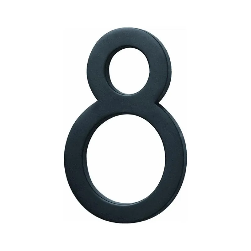 Hy-Ko FM-6 Architectural Series FM-6/8 House Number, Character: 8, 6 in H Character, Black Character (Pack of 3)
