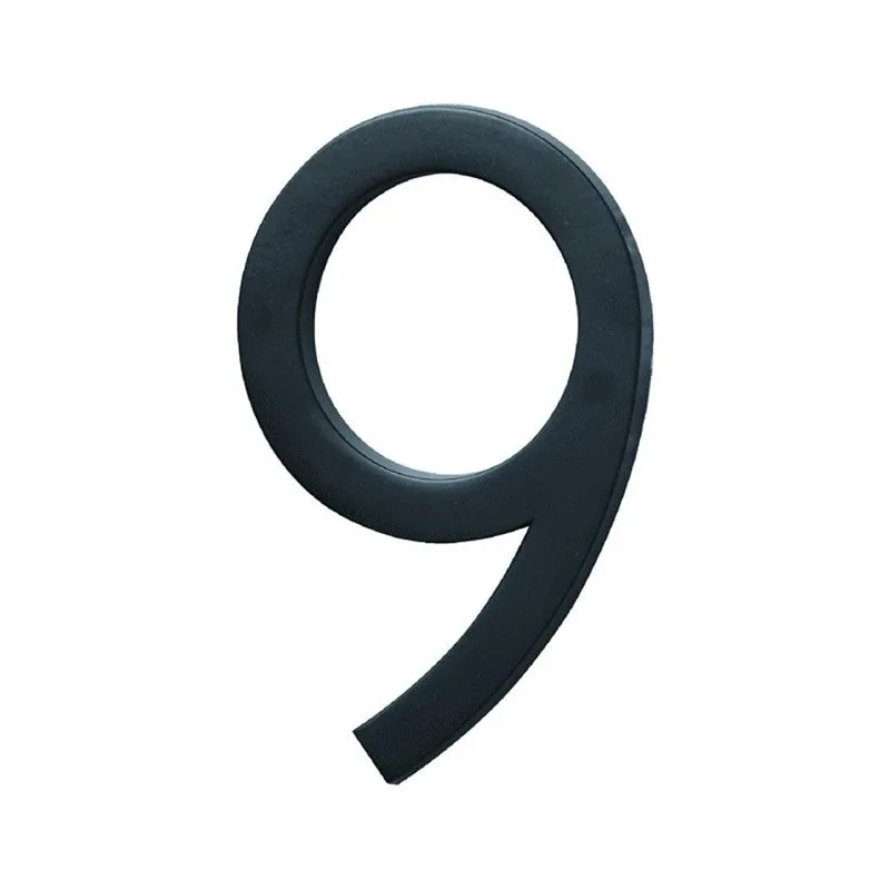 Hy-Ko FM-6 Architectural Series FM-6/9 House Number, Character: 9, 6 in H Character, Black Character (Pack of 3)