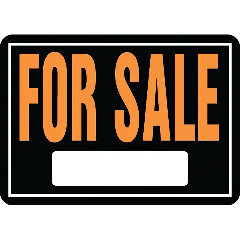 Hy-Ko Hy-Glo Series 801 Identification Sign, For Sale, Fluorescent Orange Legend, Aluminum (Pack of 12)