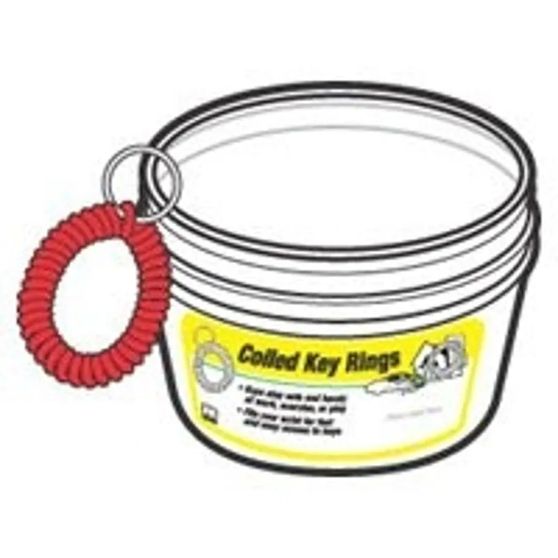 Hy-Ko KB152-BKT Key Ring, 1 in OD Dimensions, Coiled (Pack of 40)