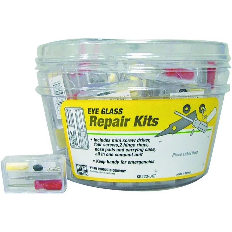 Hy-Ko KB223-BKT Eyeglass Repair Kit, Plastic (Pack of 50)