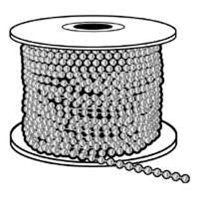 Hy-Ko KBC201 Key Chain, Beaded, 100 ft L Dimensions, Nickel