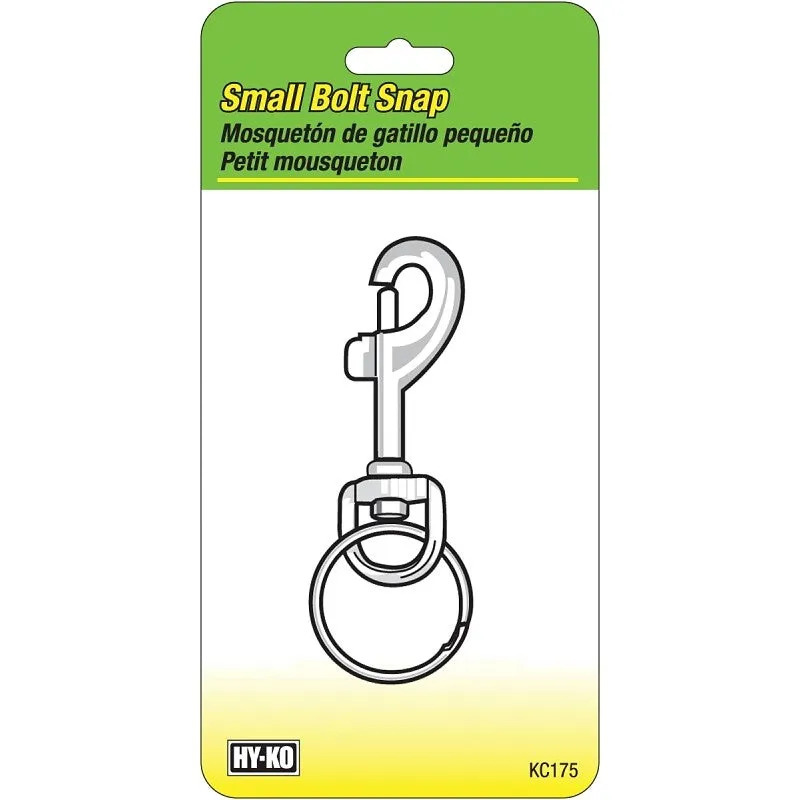 Hy-Ko KC175 Bolt Snap, 5-1/2 in L x 2-3/4 in W x 1/2 in H Dimensions, Small (Pack of 5)
