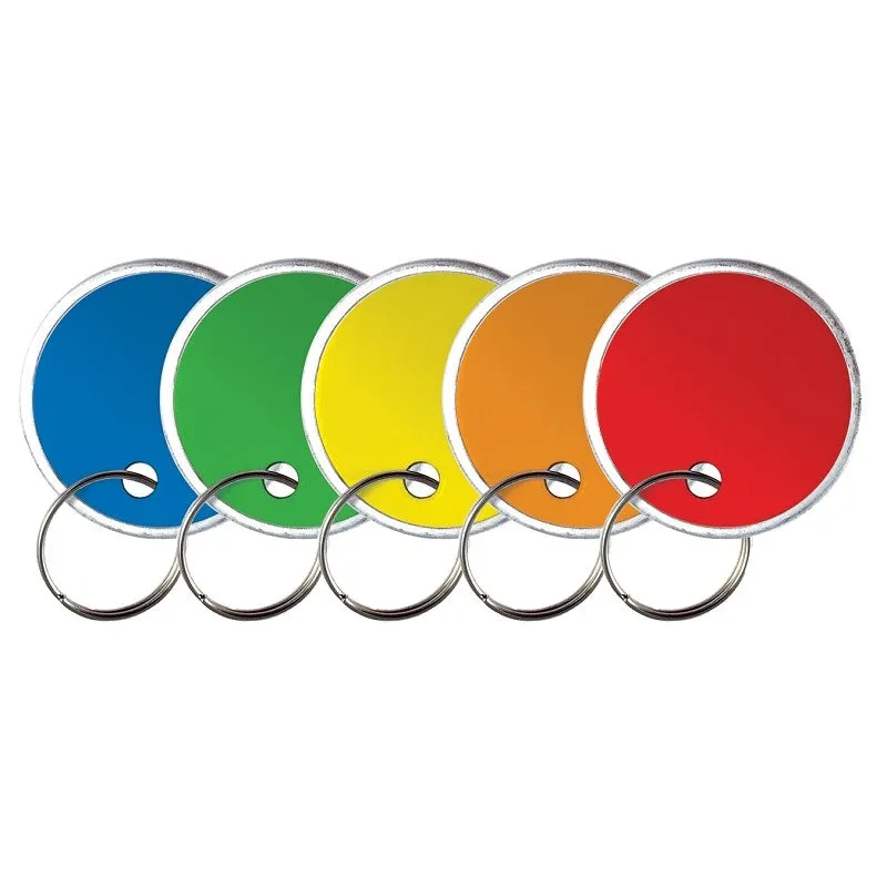 Hy-Ko KC380 Key Ring Tag, Metal, Multi-Color (Pack of 5)