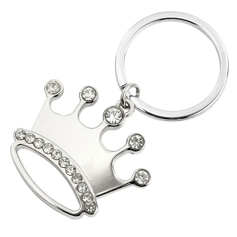 Hy-Ko KH437 Key Chain, Jewel Crown, 4-1/2 in L x 2 in W x 0.188 in D Dimensions, Split Ring, 1-1/8 in Ring (Pack of 5)