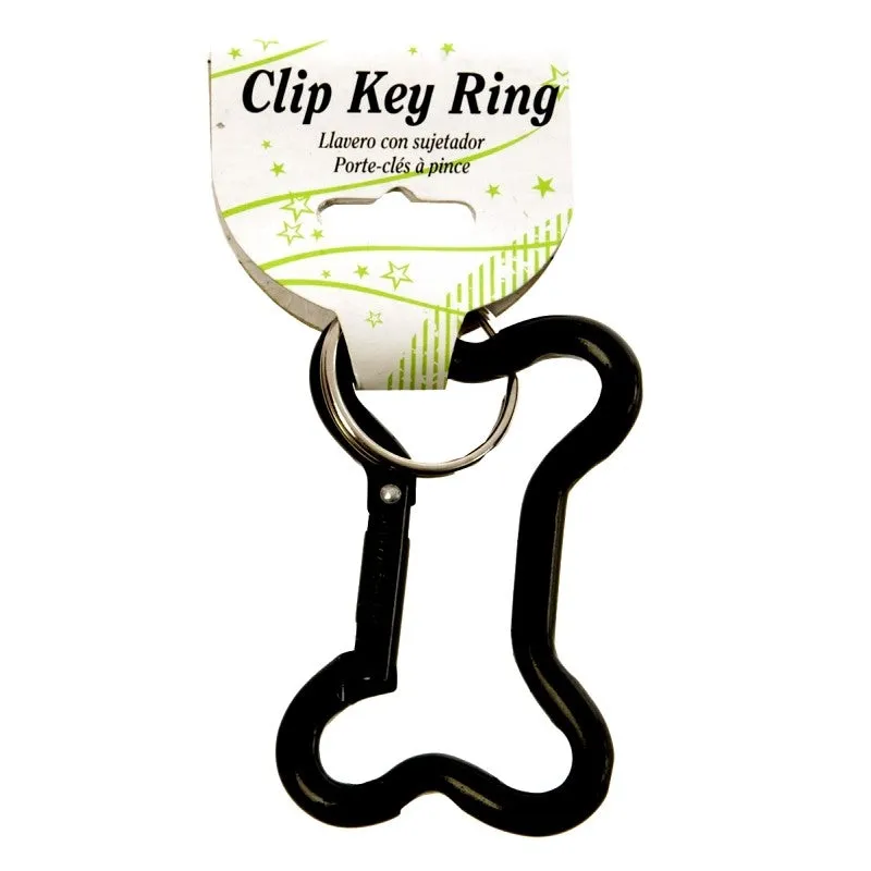 Hy-Ko KH492 Key Ring, Dog Bone, Carabiner Ring (Pack of 5)