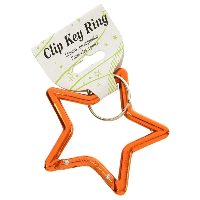 Hy-Ko KH495 Key Ring, Star, Carabiner Ring (Pack of 5)