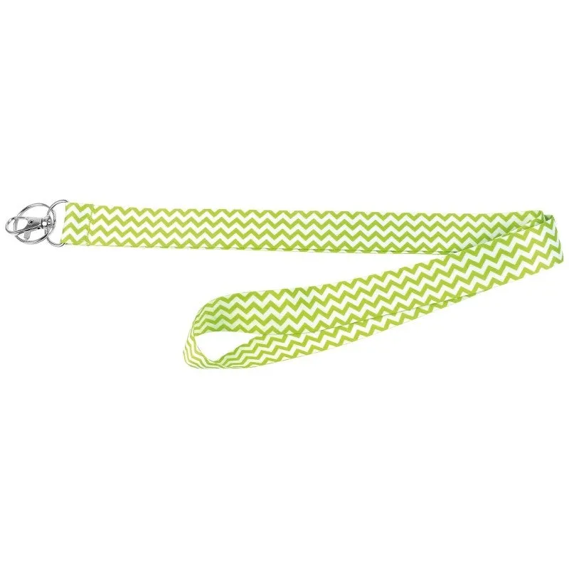 Hy-Ko LAN-116 Lanyard, 1 in W, Nylon, Green, Clip End (Pack of 5)