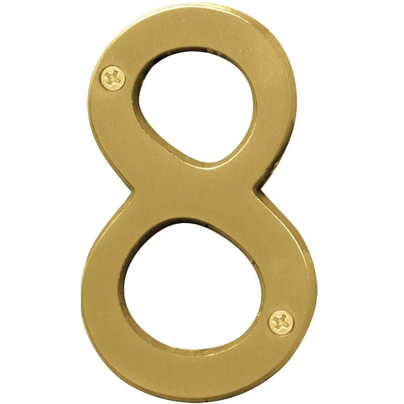 Hy-Ko Prestige Series BR-43BB/8 House Number, 2.938 in W x 6.875 in H Dimensions, Character: 8, 4 in H Character (Pack of 3)