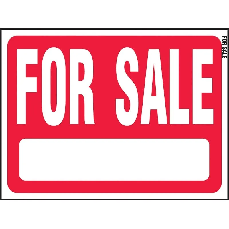 Hy-Ko RS-604 Real Estate Sign, For Sale, White Legend, Plastic, 24 in W x 18 in H Dimensions (Pack of 5)