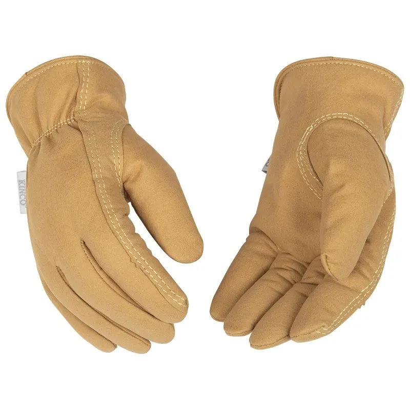 Hydroflector 254HKW L Gloves, L, Keystone Thumb, Shirred Elastic Cuff, Synthetic Leather, Tan