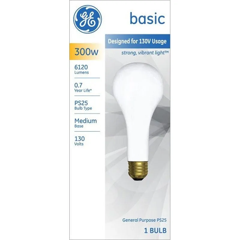 INCAN BULB GP PS25 WRMWHT 300W (Pack of 3)