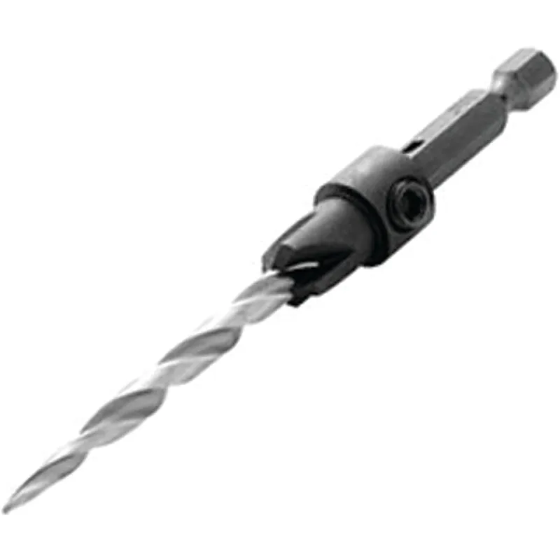 Irwin 1882785 Drill Bit, 1/4 in Dia, 4-3/4 in OAL, Countersink, 4-Flute, 1/4 in Dia Shank