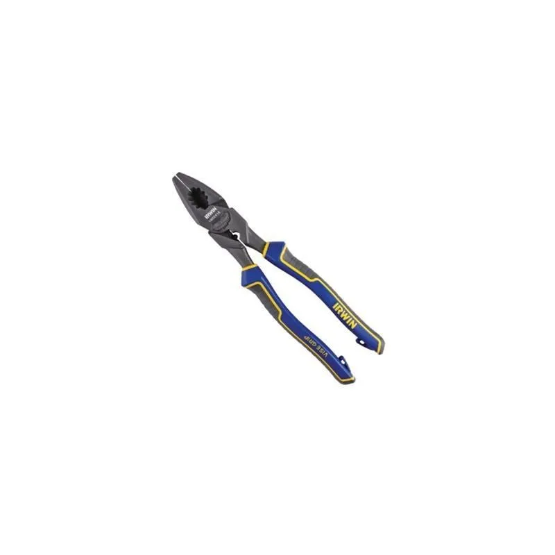 Irwin 1902416 9-1/2″ High Leverage Lineman’s Pliers with Fish Tape Puller and Wire Crimper