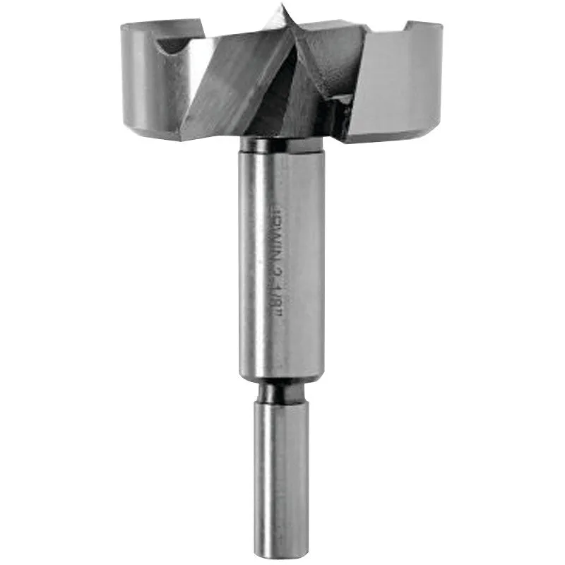 Irwin 1966937/42930 Forstner Bit, 1-7/8 in Dia, 3-1/2 in OAL, 1-Flute, 3/8 in Dia Shank, Reduced Shank
