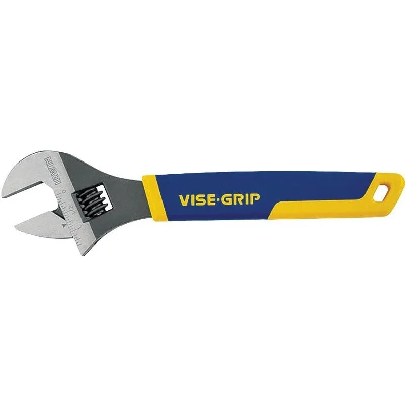 Irwin 2078612 Adjustable Wrench, 12 in OAL, 1-1/2 in Jaw, Steel, Chrome, ProTouch Grip Handle