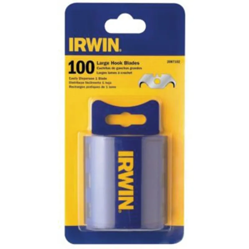 Irwin 2087102 Utility Blade, Carbon Steel, 2-Point, 100/PK