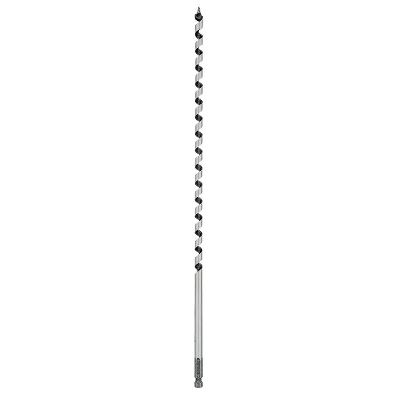 Irwin 3043004 Auger Drill Bit, 3/8 in Dia, 17 in OAL, Twist Flute, 1-Flute, 3/8 in Dia Shank, Quick-Change Impact Shank